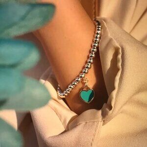 Silver Heart Charm Bracelet